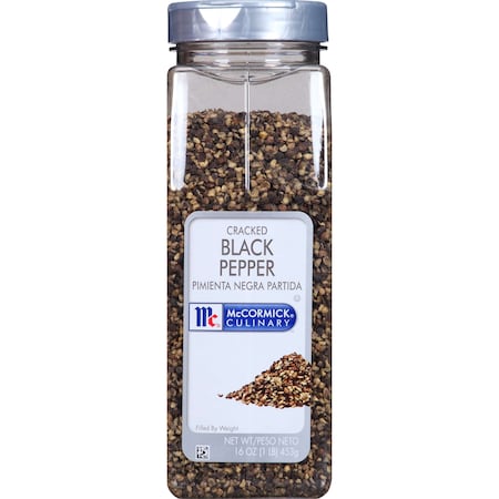 Mccormick McCormick Culinary Cracked Black Pepper 1lbs Container, PK6 932477